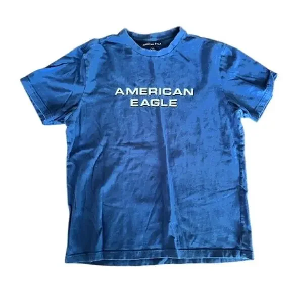 American Eagle Logo T-Shirt Bundle – Blue & Black – Size M - Picture 6 of 8